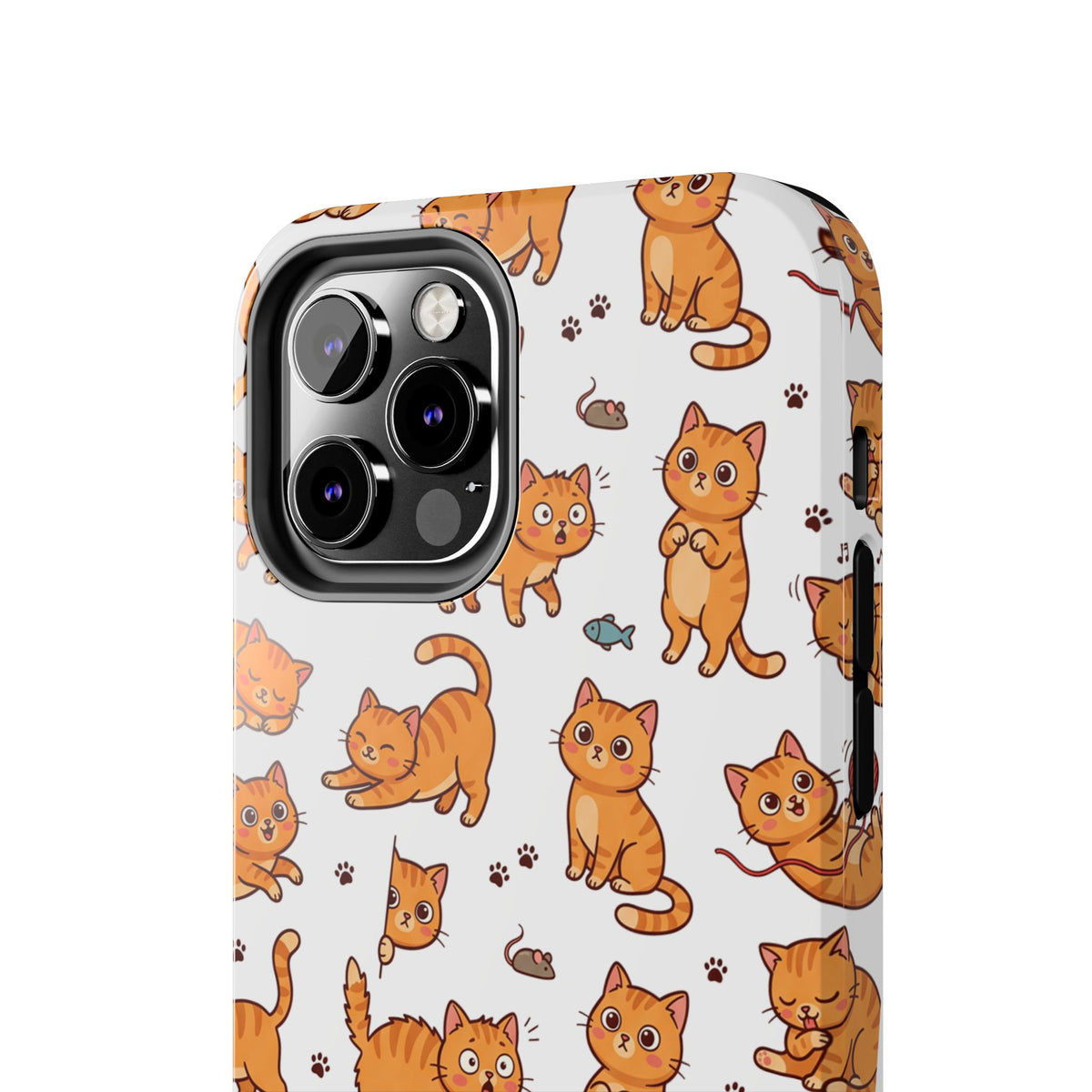 Playful Cats Phone Case – White Edition | Cute Kitten Pattern | iPhone case