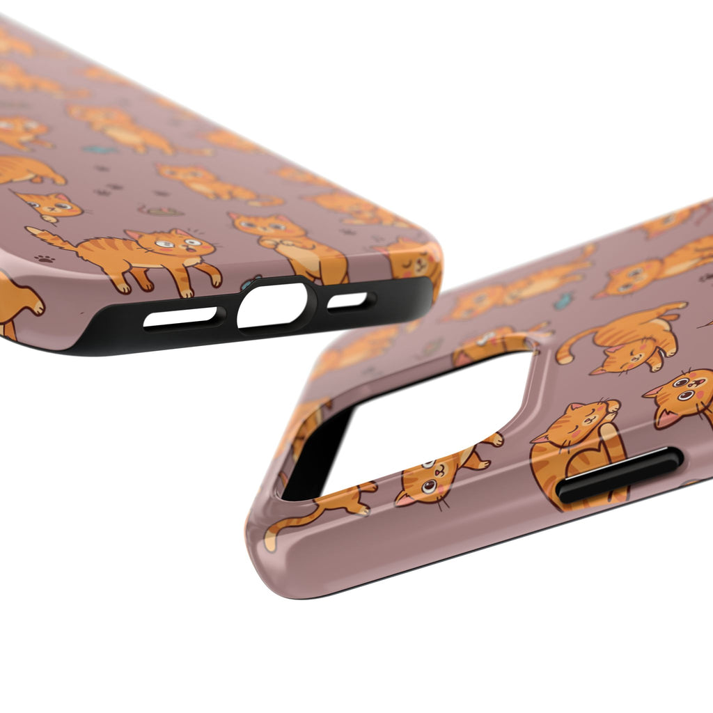 Playful Cats Phone Case – Mocha Edition | Cute Kitten Pattern | iPhone case