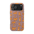 Playful Cats Phone Case – Mocha Edition | Cute Kitten Pattern | iPhone case