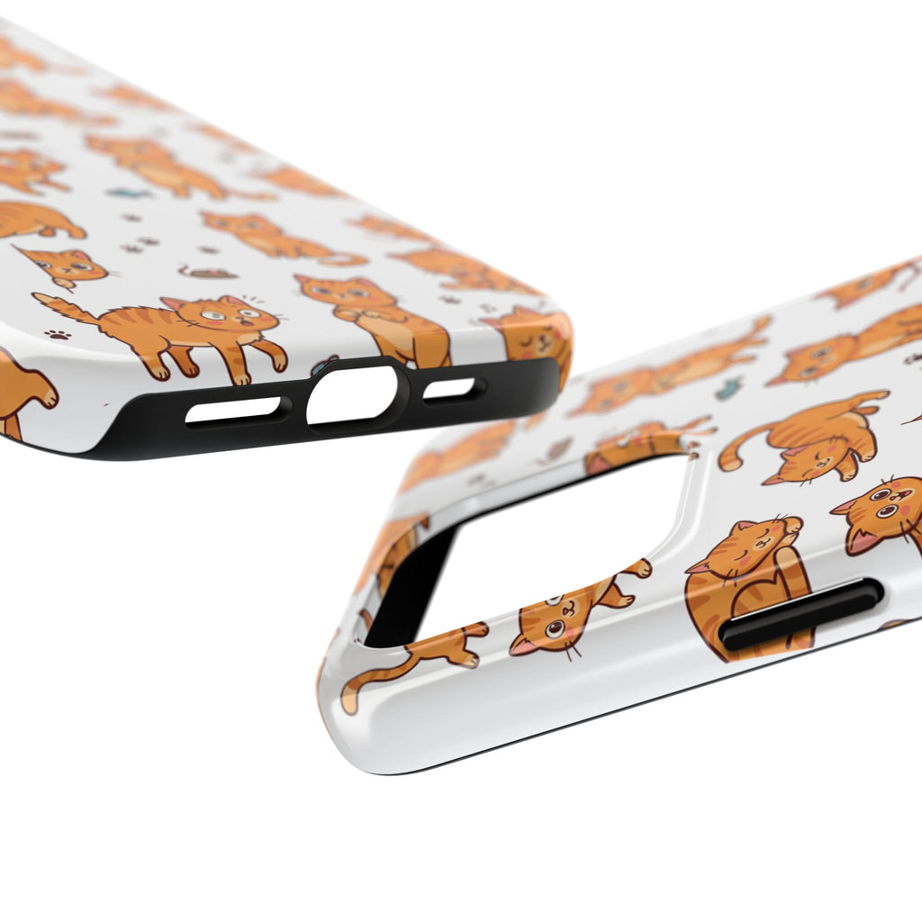 Playful Cats Phone Case – White Edition | Cute Kitten Pattern | iPhone case