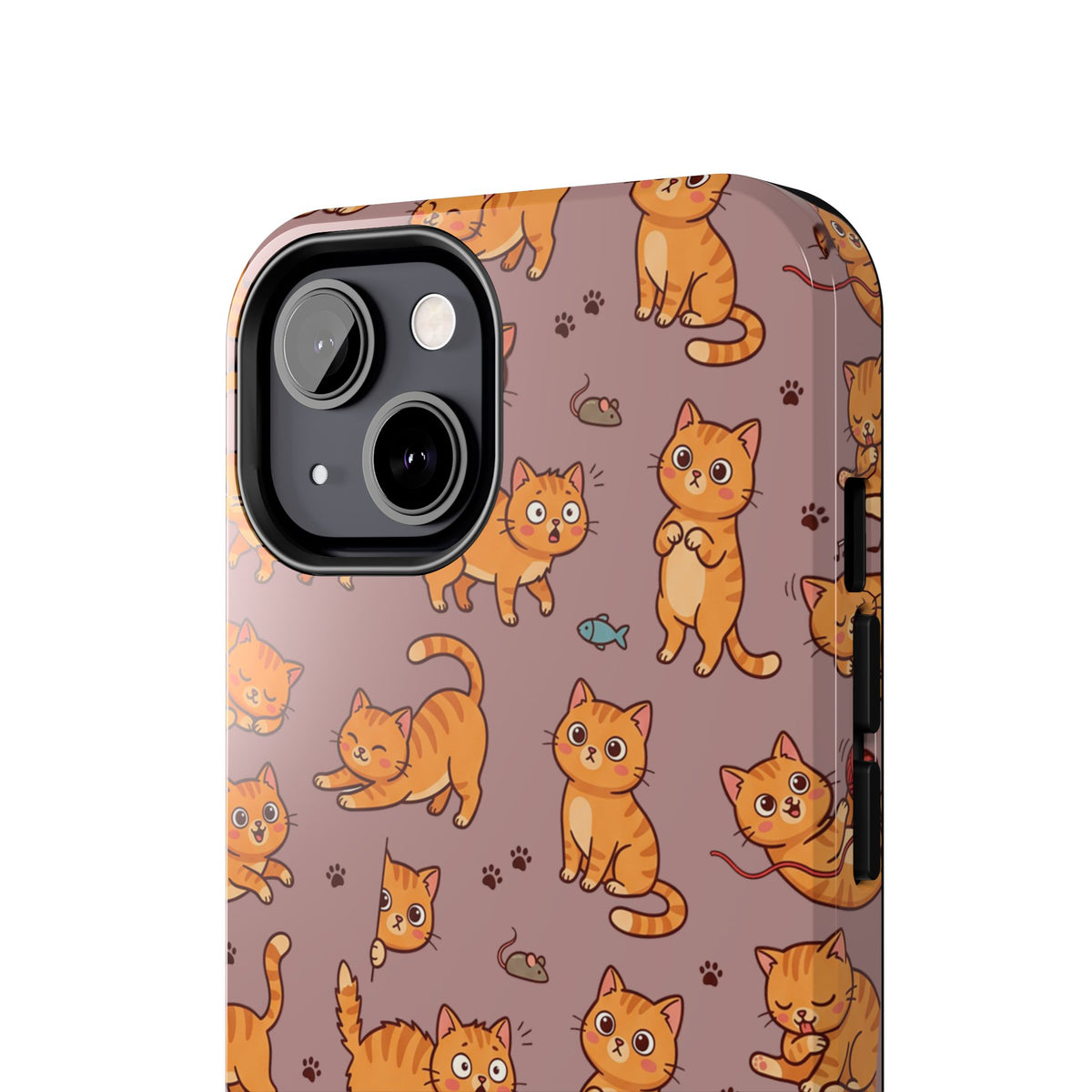 Playful Cats Phone Case – Mocha Edition | Cute Kitten Pattern | iPhone case
