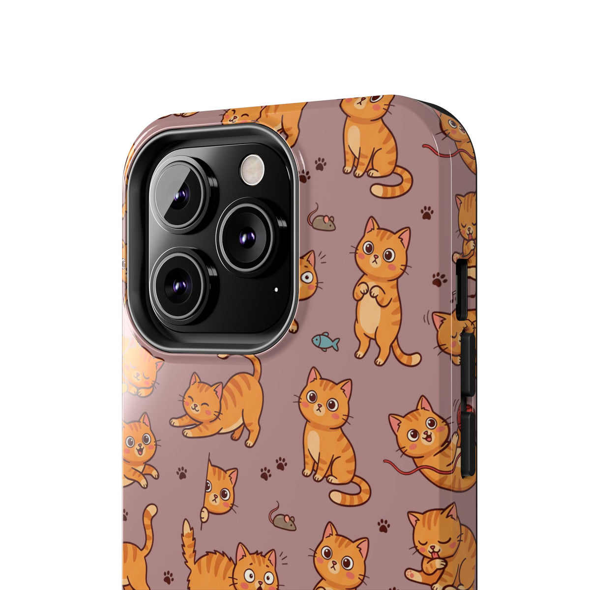 Playful Cats Phone Case – Mocha Edition | Cute Kitten Pattern | iPhone case
