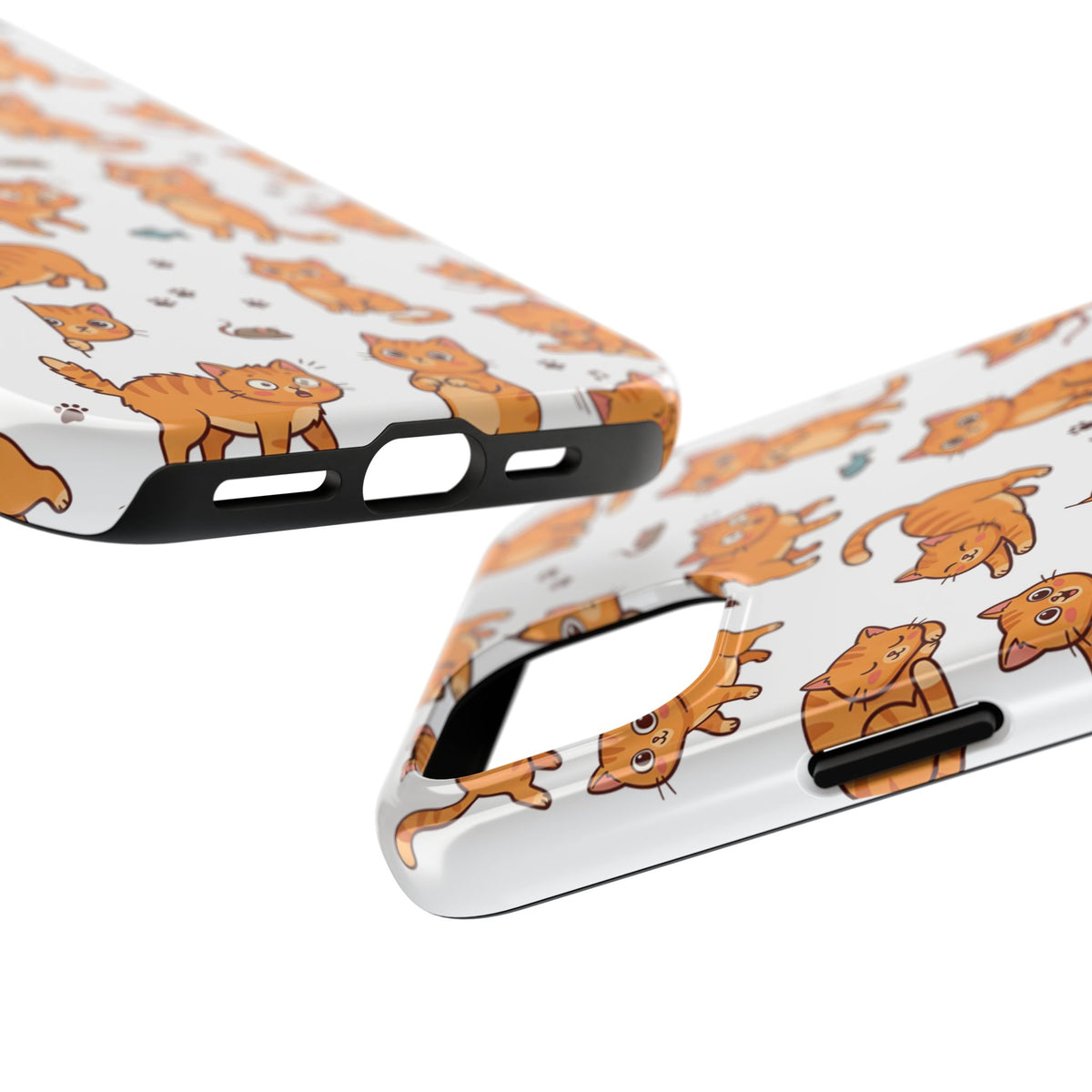 Playful Cats Phone Case – White Edition | Cute Kitten Pattern | iPhone case