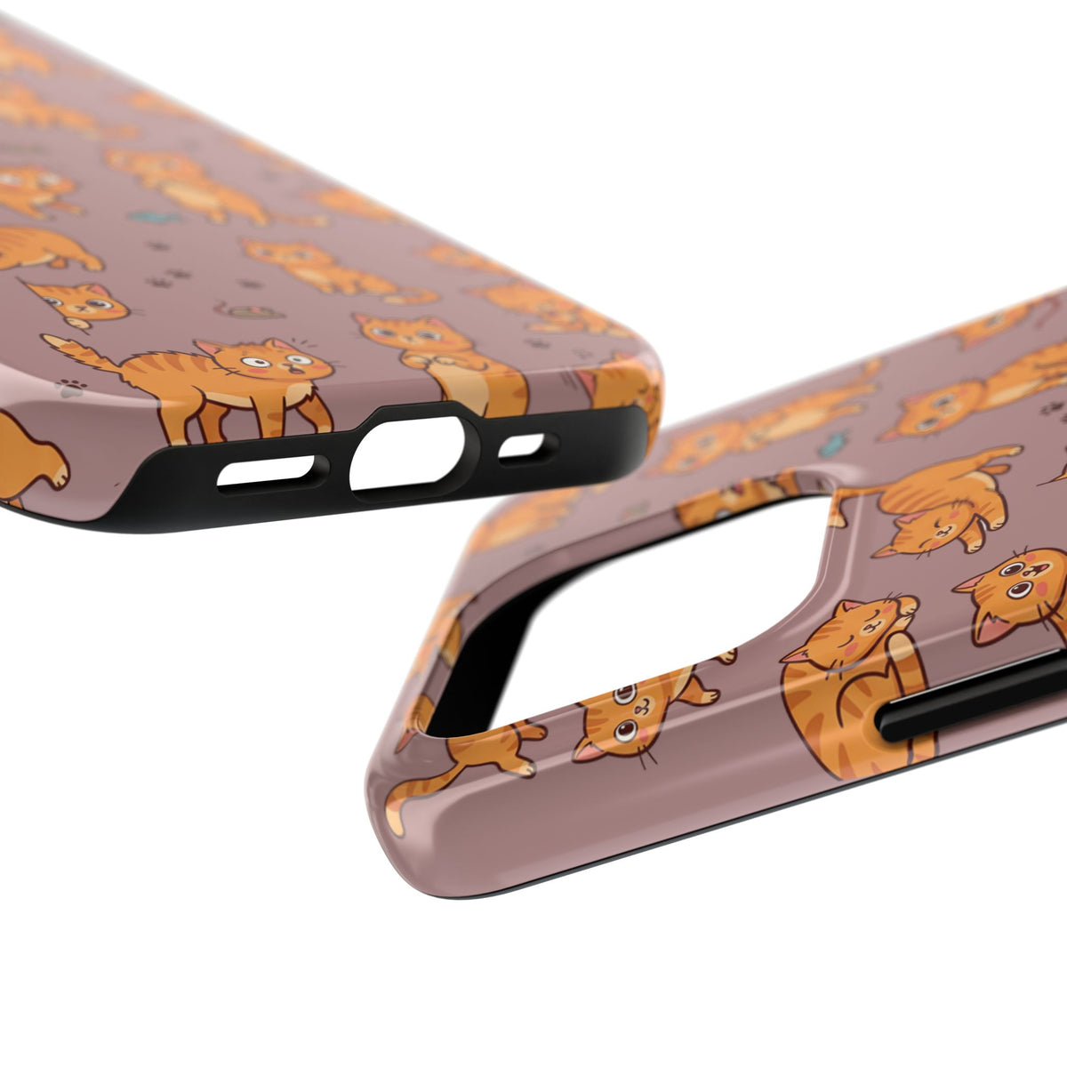 Playful Cats Phone Case – Mocha Edition | Cute Kitten Pattern | iPhone case