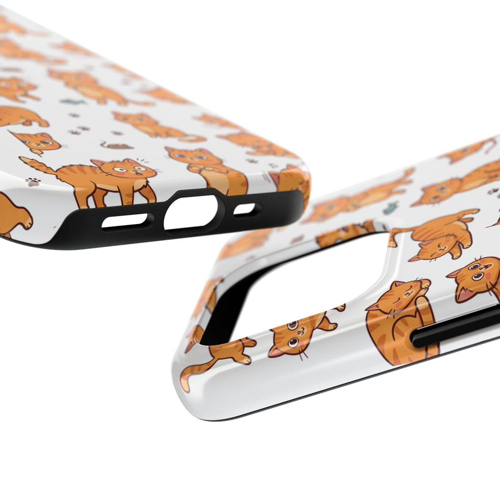 Playful Cats Phone Case – White Edition | Cute Kitten Pattern | iPhone case