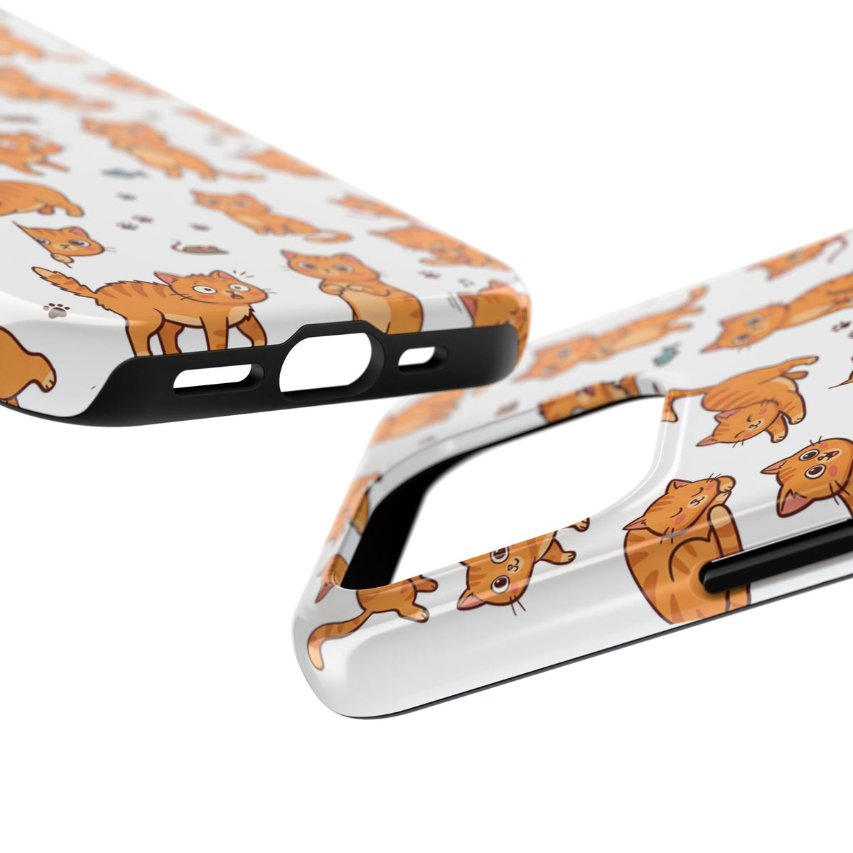 Playful Cats Phone Case – White Edition | Cute Kitten Pattern | iPhone case