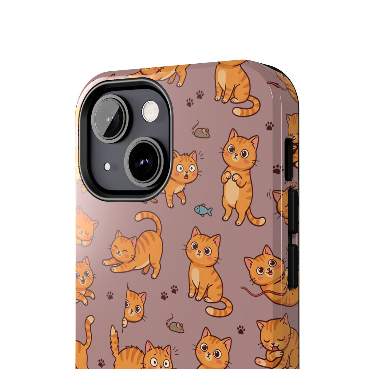 Playful Cats Phone Case – Mocha Edition | Cute Kitten Pattern | iPhone case