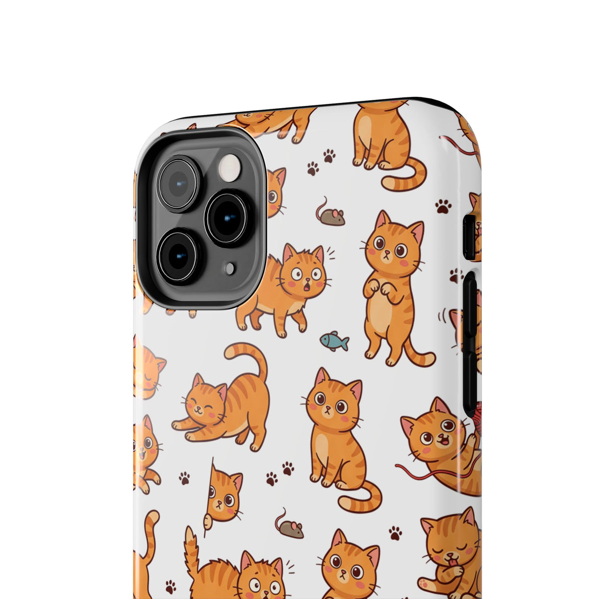 Playful Cats Phone Case – White Edition | Cute Kitten Pattern | iPhone case