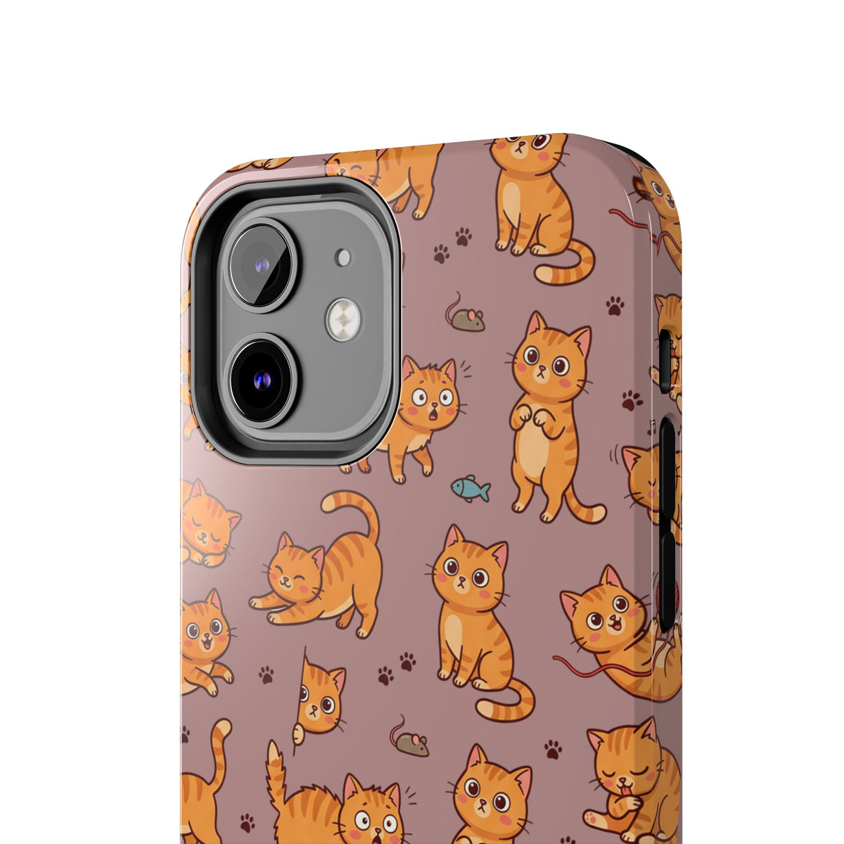Playful Cats Phone Case – Mocha Edition | Cute Kitten Pattern | iPhone case