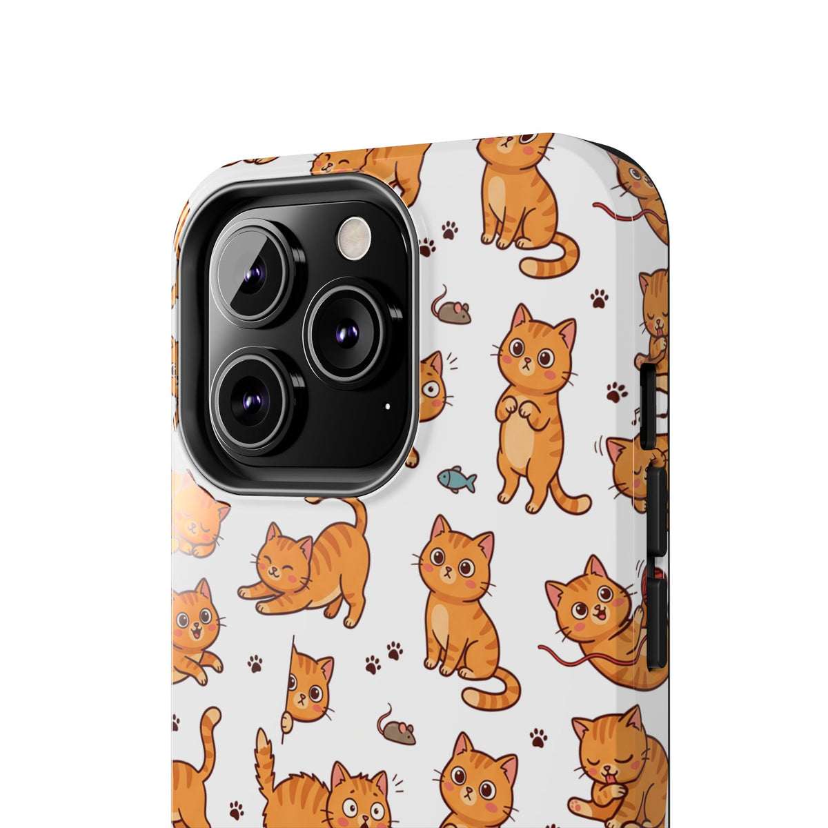 Playful Cats Phone Case – White Edition | Cute Kitten Pattern | iPhone case
