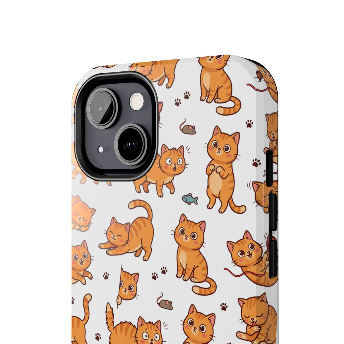 Playful Cats Phone Case – White Edition | Cute Kitten Pattern | iPhone case
