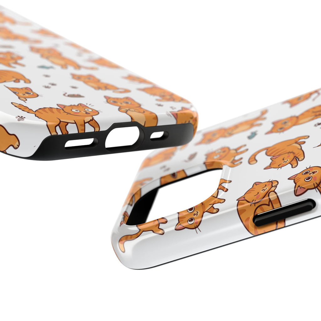 Playful Cats Phone Case – White Edition | Cute Kitten Pattern | iPhone case