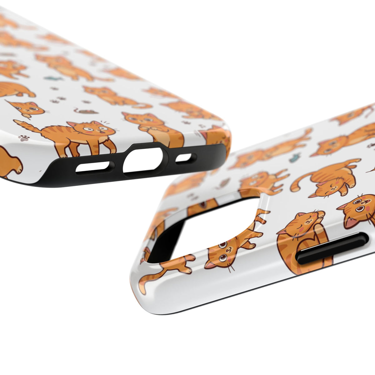 Playful Cats Phone Case – White Edition | Cute Kitten Pattern | iPhone case